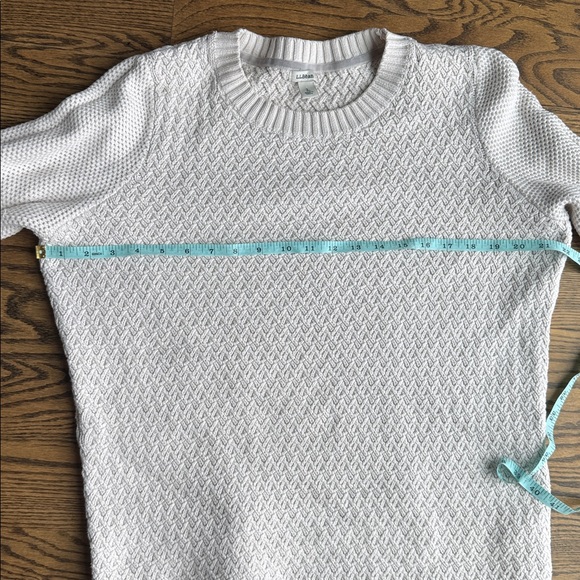 LL Bean 100% Cotton Cable-Knit Sweater Size L - Picture 7 of 7